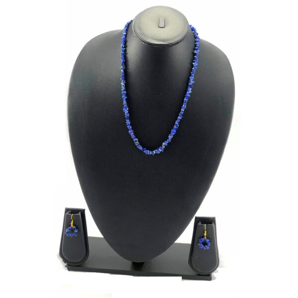 LAPIZ LAZULI UNCUT SHAPE NECKLACE