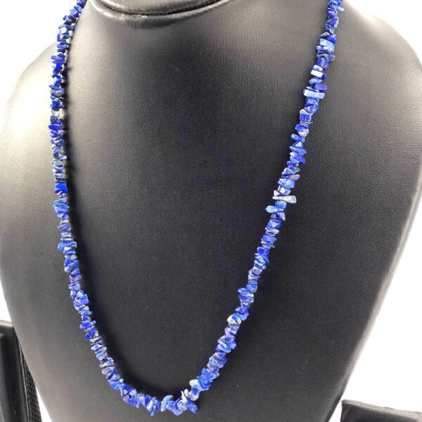 LAPIZ LAZULI UNCUT SHAPE NECKLACE